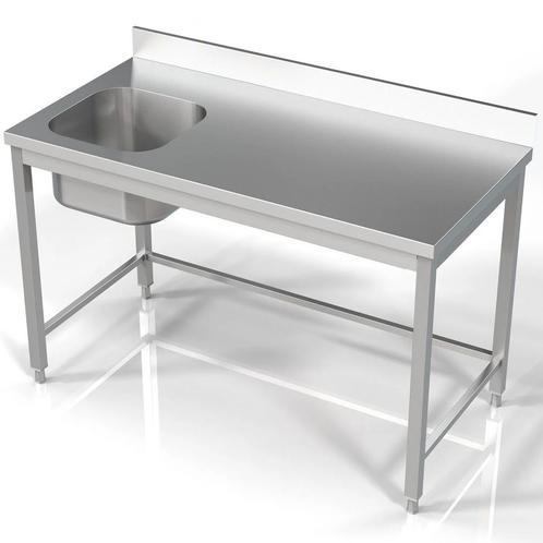 Spoeltafel | RVS | 1 Spoelbak (Links) | Achteropstand |, Zakelijke goederen, Horeca | Keukenapparatuur, Nieuw in verpakking, Verzenden
