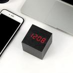 Houten Digitale LED Klok - Wekker Alarm  Snooze Helderheid