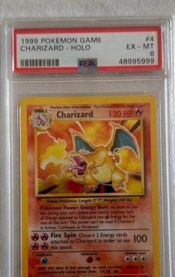 Pokémon - 1 Graded card - Dracaufeu 4/102 Holo - PSA 6 - EX