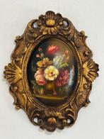 Lijst - Gips, Hout, bladgoud - Lijst en schilderij van