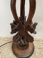 Lamp - Hout - Antieke houten tafellamp, Antiek en Kunst