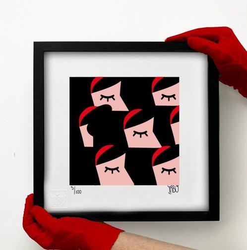 IABO (1980) - Bite into an Apple (Snow White-portrait), Antiek en Kunst, Kunst | Schilderijen | Modern