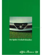 1985 ALFA ROMEO SPIDER BROCHURE DUITS, Boeken, Nieuw