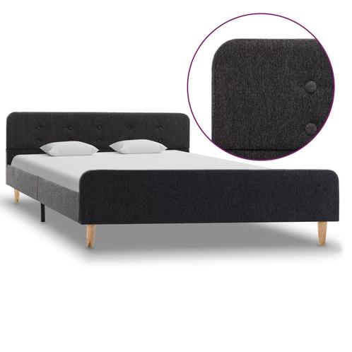 vidaXL Bedframe jute donkergrijs 160x200 cm, Huis en Inrichting, Slaapkamer | Bedden, Nieuw, Verzenden