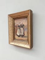 École néerlandaise (XIX) - Drie vissersvrouwen op het strand