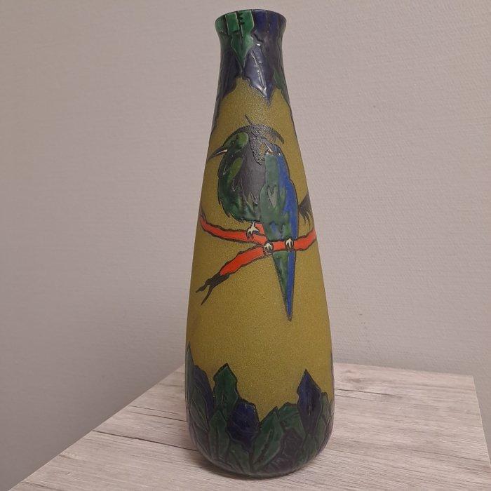 Leune - August Heiligenstein - Vaas - Glas, Antiek en Kunst, Antiek | Glaswerk en Kristal
