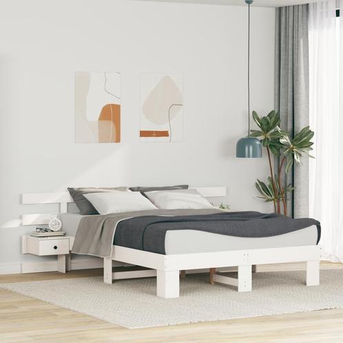 vidaXL Bedframe met lade Wit 160 x 200 cm, Huis en Inrichting, Slaapkamer | Bedden, Nieuw, Verzenden