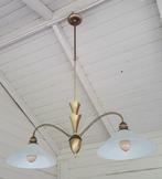 Frantzen hanglamp - Plafondlamp - Messing, opalineglas, Antiek en Kunst