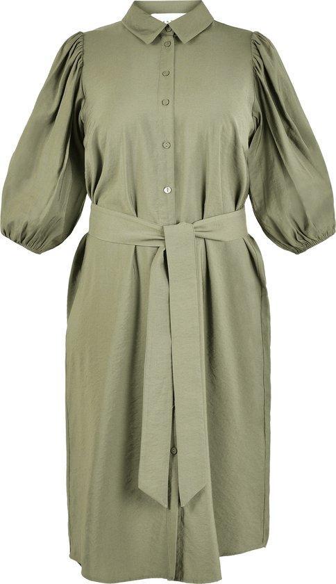 SISTERS POINT Jurk Ella-l.ms Khaki - maat L (Jurken) (Mode), Kleding | Dames, Jurken, Nieuw, Verzenden