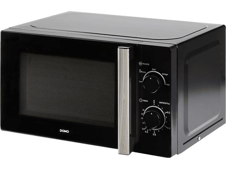 Domo -  Microgolfoven  - Zwart, Elektronische apparatuur, Microgolfovens, 60 cm of meer, Draaiplateau, Nieuw, Microgolfoven, Verzenden