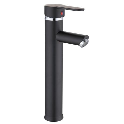 Moderne zwarte badkamerkraan met waterbesparing - 31 cm h..., Doe-het-zelf en Bouw, Sanitair, Nieuw, Ophalen of Verzenden