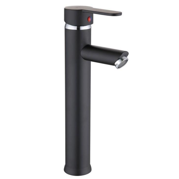 Moderne zwarte badkamerkraan met waterbesparing - 31 cm h..., Doe-het-zelf en Bouw, Sanitair, Nieuw, Ophalen of Verzenden