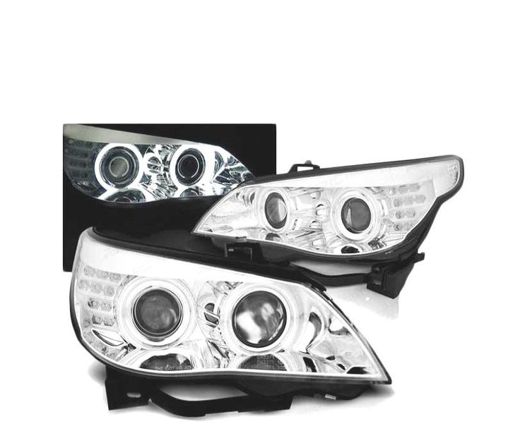 Phares Pour Bmw E60 E61 03-07 Angel Eyes Led Ccfl Clignotant, Auto-onderdelen, Verlichting, Verzenden