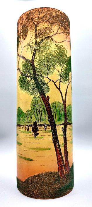 LEGRAS (1839-1916) - Vase - Ancien grand vase émaillé à, Antiquités & Art