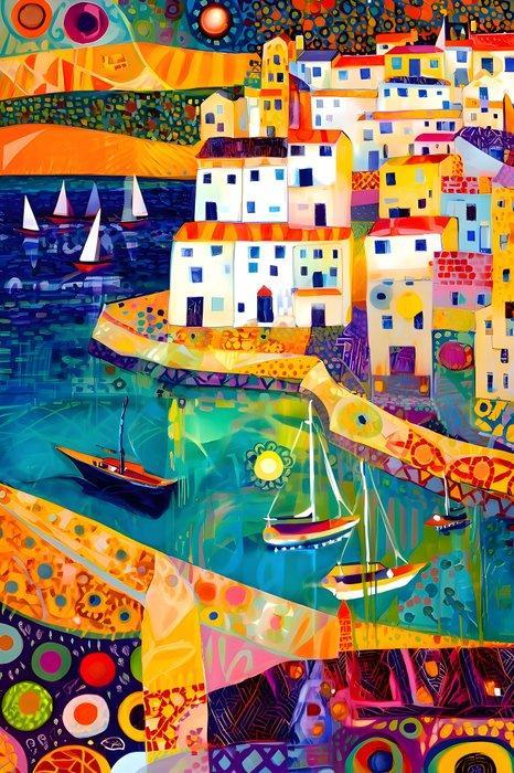 Jowita Skalska - Sunshine Over Quiet Waters XXL, Antiquités & Art, Art | Objets design