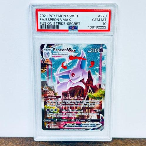 Pokémon Graded card - Espeon Vmax - Fusion Strike #270 -, Hobby en Vrije tijd, Verzamelkaartspellen | Pokémon