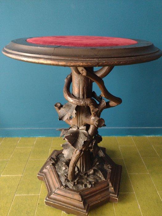 Black Forest - Centre de table - Bois polychrome - Tronc, Antiquités & Art, Curiosités & Brocante