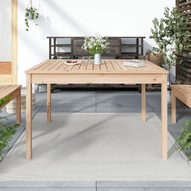 vidaXL Tuintafel 121x82,5x76 cm massief grenenhout, Tuin en Terras, Tuintafels, Nieuw, Verzenden