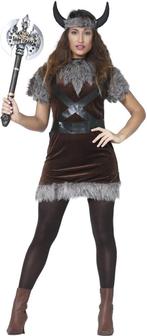 Viking Kostuum Bruin Grijs Dames, Kleding | Dames, Nieuw, Verzenden