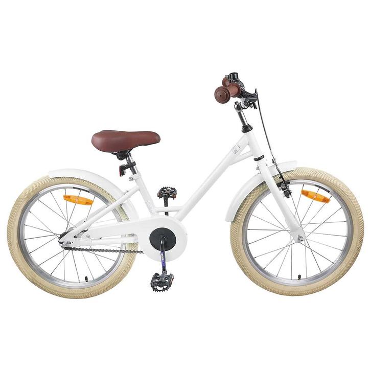 vidaXL Kinderfiets 18 Inch voor 5-7 jaar oud Wit, Vélos & Vélomoteurs, Vélos | Vélos de course, Envoi