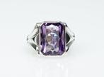 Art Déco - argent 800 - améthyste naturelle de 11,50 ct -