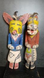 2 poppen in de stijl van kachina hopi - Hout - V.S. - Eind