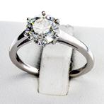 Zonder Minimumprijs - Verlovingsring - 14 karaat Witgoud -, Handtassen en Accessoires