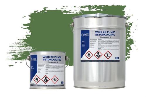 Wixx 2K PU 450 Betoncoating RAL 6010 | Grasgroen 5L, Doe-het-zelf en Bouw, Verf, Beits en Lak, Nieuw, Verzenden