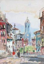 Joaquín Marsillach Codony (1905-1986) - Vista de un pueblo, Antiek en Kunst