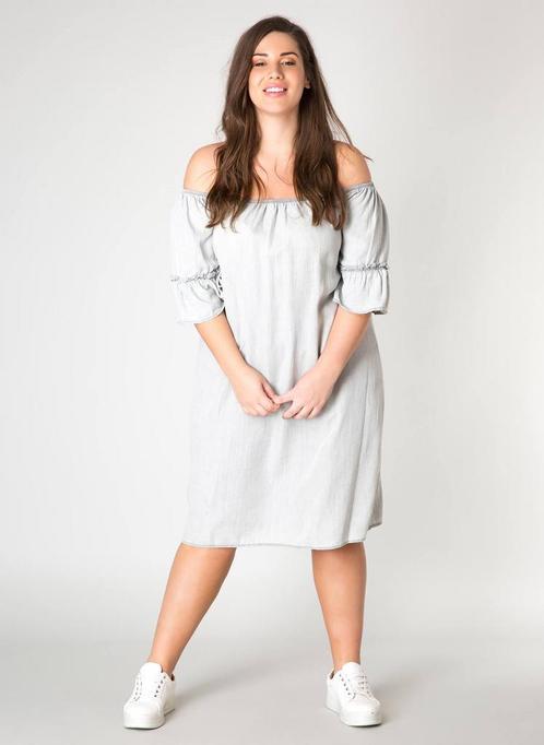 Jurk Yesta Jonita off shoulder2Maat 46/48 (XL) of groter, Kleding | Dames, Jurken, Overige kleuren, Nieuw, Maat 46/48 (XL) of groter
