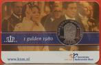 Nederland. 1 Gulden 1980 Dubbelkop, Herdenkingsmunt (Zonder