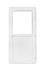 Kunststof PVC Deur wit 1/2 glas b90x h204 ,98x204 en 98x215!, Nieuw, 80 tot 100 cm, Glas, Ophalen of Verzenden