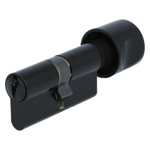 DOM Plura knopcilinder K60/30 SKG2 zwart, Doe-het-zelf en Bouw, Hang- en Sluitwerk, Klink of Kruk, Nieuw, Overige materialen