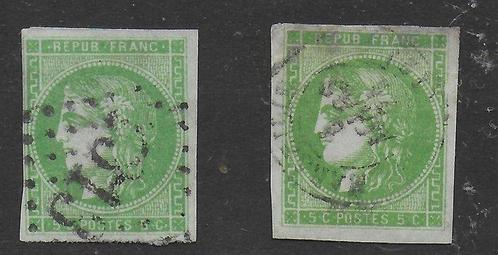 France 1870 - Cérès Emission de Bordeaux - 5c. vert-jaune -, Postzegels en Munten, Postzegels | Europa | Frankrijk