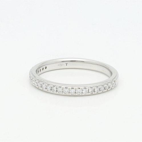 Zonder Minimumprijs - Ring - 18 karaat Witgoud Diamant, Handtassen en Accessoires, Ringen