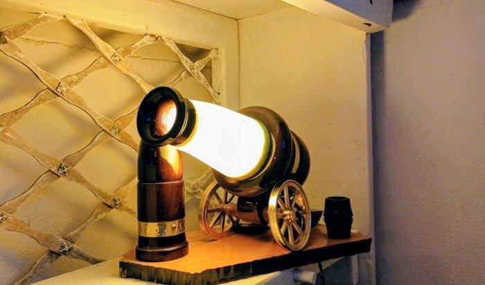 Tafellamp - Hout, Metaal, Plastic - Ontwerp Vintage 60/70, Antiquités & Art, Art | Objets design