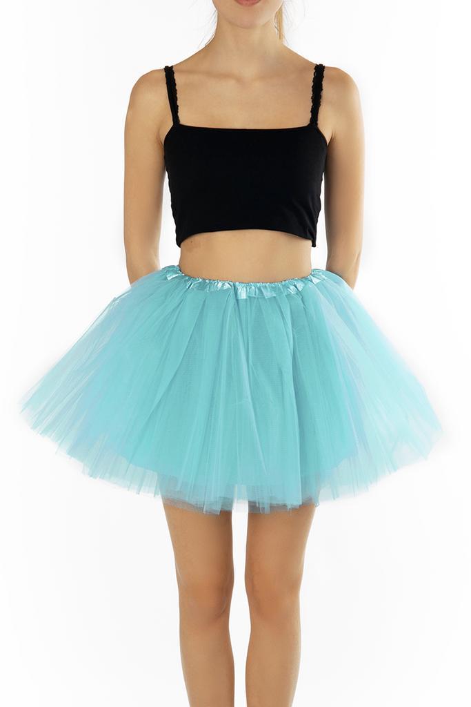 KIMU® Tutu Lichtblauw Tule Rokje 98 104 110 116 Lichtblauwe, Kinderen en Baby's, Carnavalskleding en Verkleedspullen, Meisje, Nieuw