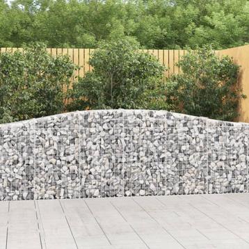 vidaXL Schanskorf gewelfd 400x30x80/100 cm gegalvaniseerd, Verzenden