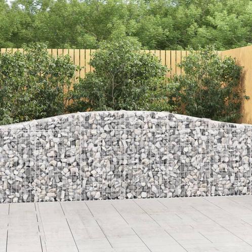 vidaXL Schanskorf gewelfd 400x30x80/100 cm gegalvaniseerd, Tuin en Terras, Bloempotten, Nieuw, Verzenden