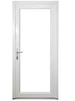 PVC Deur Premium Plus b98xh215 cm vol glas Antraciet R, Nieuw, 215 cm of meer, 80 tot 100 cm, Glas