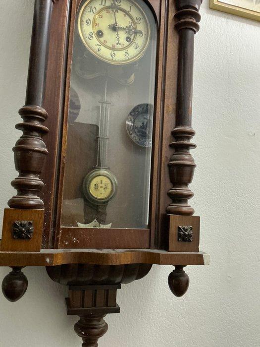 Regulateur wandklok - Glas, Hout, Messing - 1910-1920, Antiek en Kunst, Curiosa en Brocante