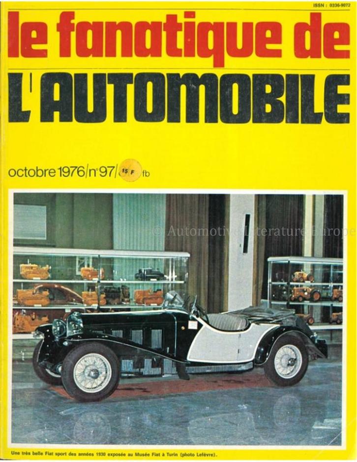 1976 LE FANATIQUE DE LAUTOMOBILE MAGAZINE 97 FRANS, Livres, Autos | Brochures & Magazines