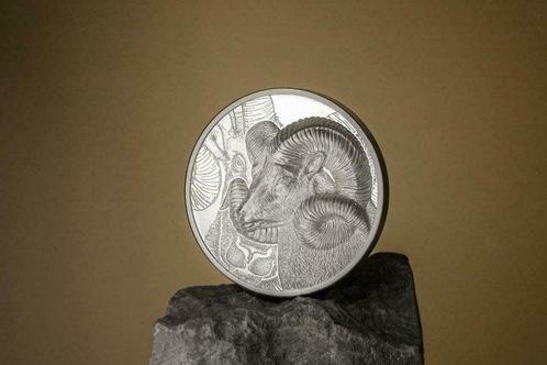 Mongolië. 2000 Togrog 2022 Magnificent Argali, 3 Oz (.999), Postzegels en Munten, Munten | Europa | Niet-Euromunten