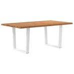 vidaXL Eettafel met natuurlijke rand 180x100x74 cm massief, Huis en Inrichting, Verzenden, Nieuw