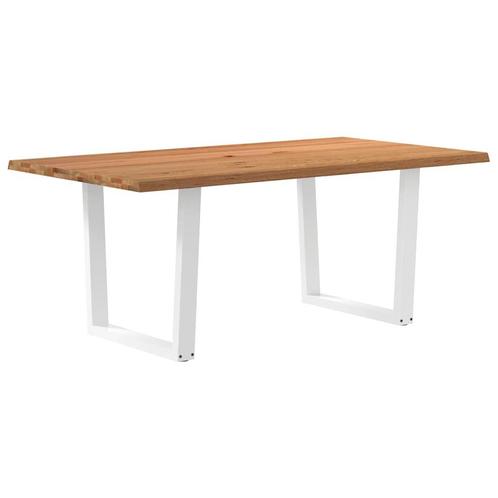 vidaXL Eettafel met natuurlijke rand 180x100x74 cm massief, Huis en Inrichting, Tafels | Eettafels, Nieuw, Verzenden