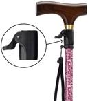 MultiMotion wandelstok met drukknop verstelling Rood paisley, Diversen, Verpleegmiddelen, Ophalen of Verzenden, Nieuw