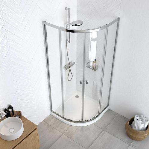 Aanbieding: Douchecabine Sealskin Hooked Vierdelig Kwartrond, Doe-het-zelf en Bouw, Sanitair, Douche, Nieuw, Ophalen of Verzenden