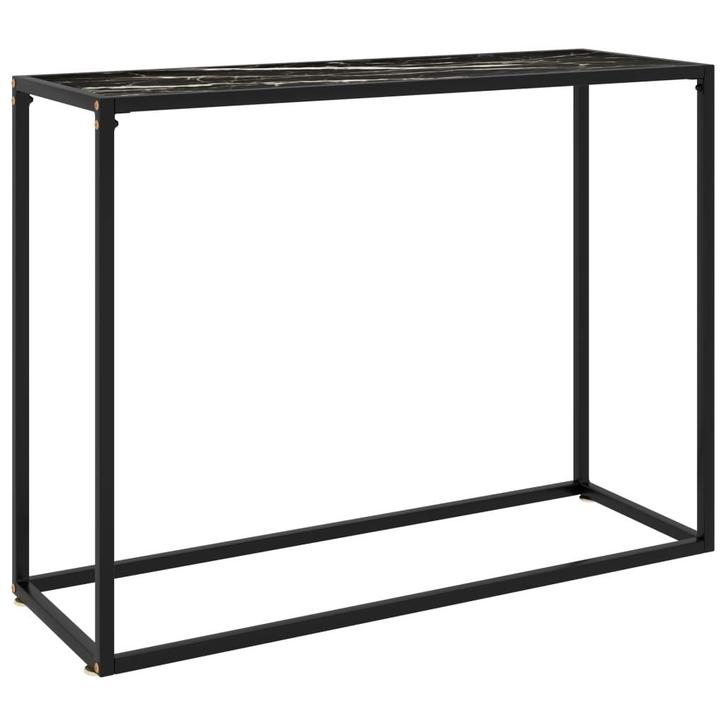 vidaXL Wandtafel 100x35x75 cm gehard glas zwart, Huis en Inrichting, Tafels | Bijzettafels, Nieuw, Verzenden