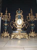 Horloge et parure de cheminée (3) - Vintage Bronze, Laiton,