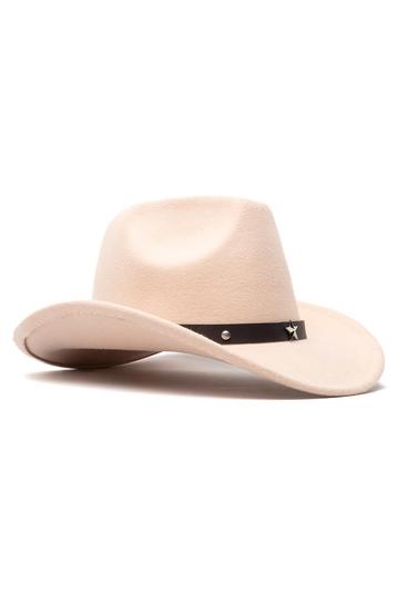 Cowboyhoed Ecru Beige Wolvilt Ster Lichtbruine Cowboy Wester beschikbaar voor biedingen